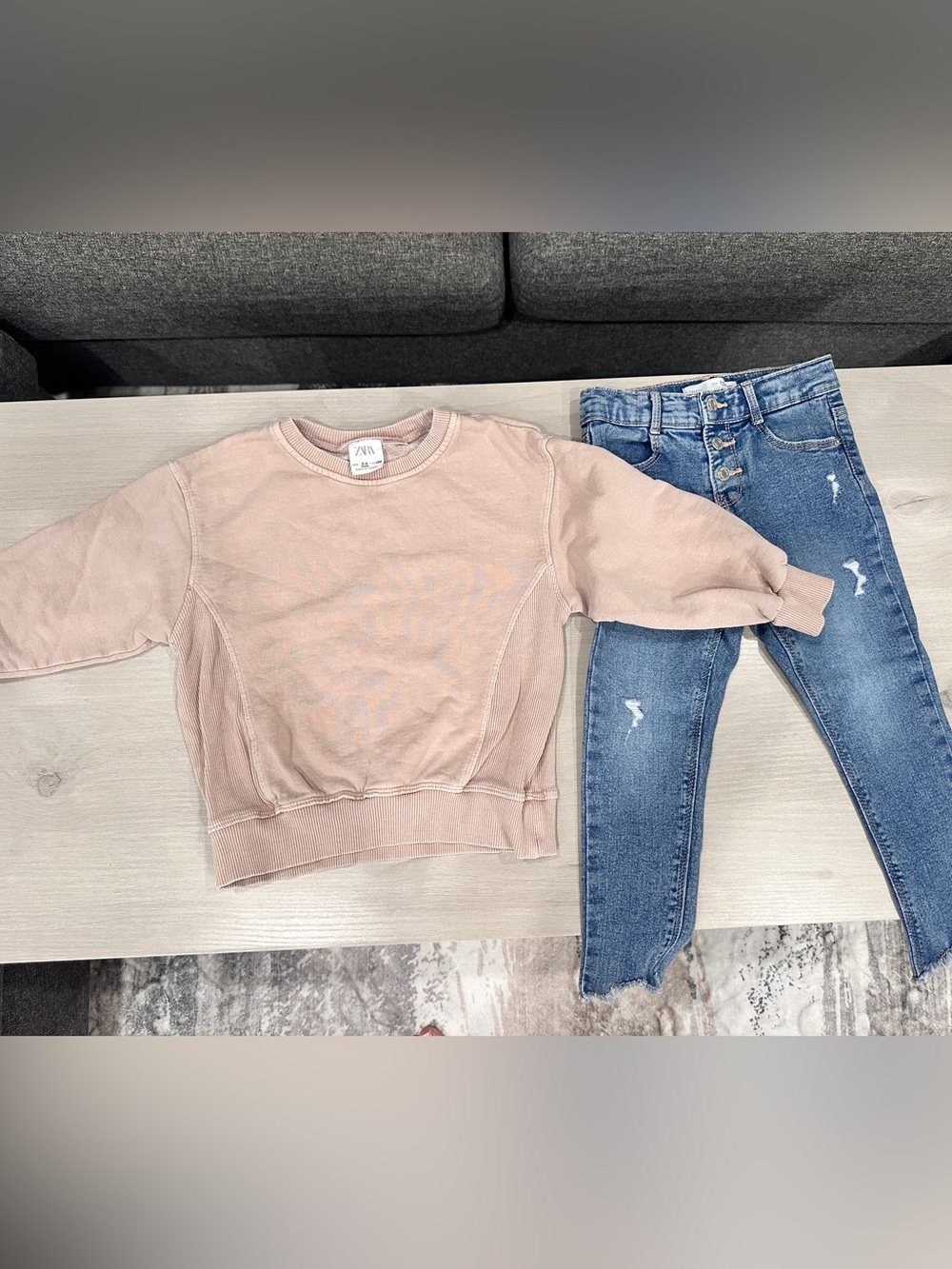 ZARA Kids Crewneck Sweatshirt and jeans